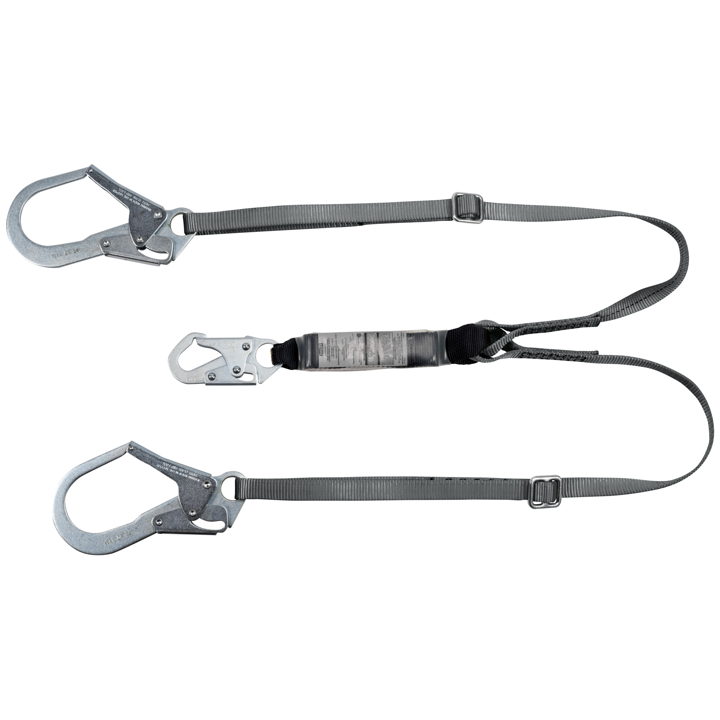 V-Series standard twin-leg adjustable energy absorbing lanyard, 6',36CL large snaphooks, CSA Z259.11-17, Lightweight Worker